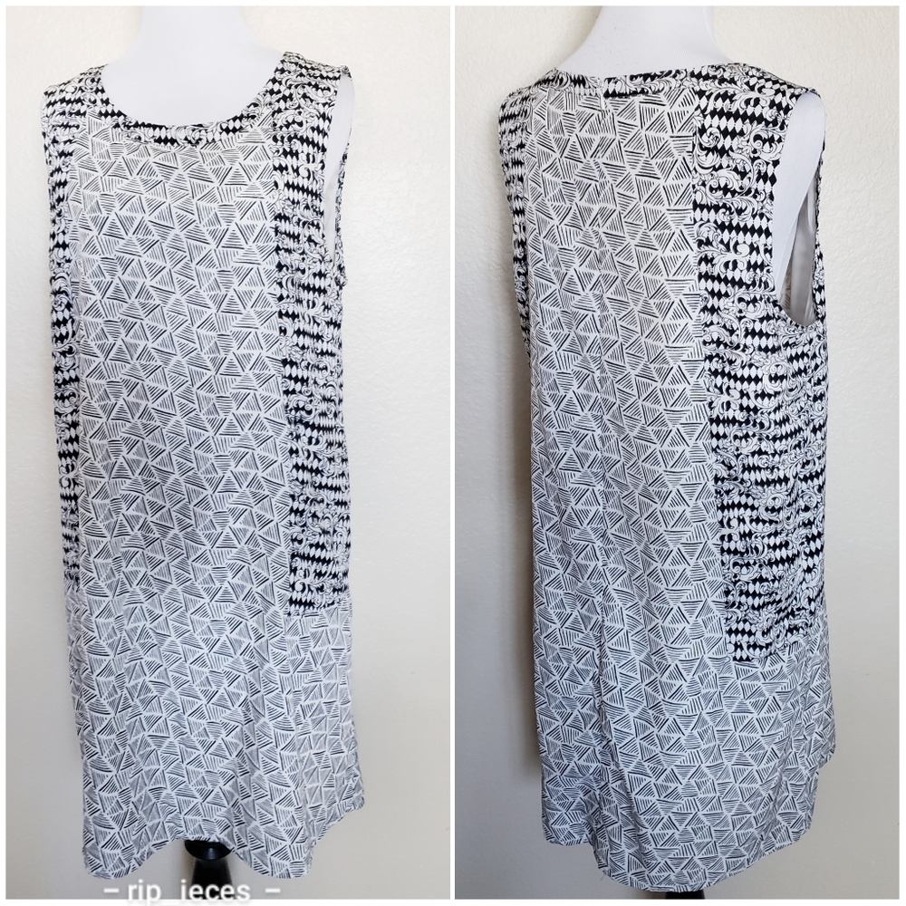 geometric print dress